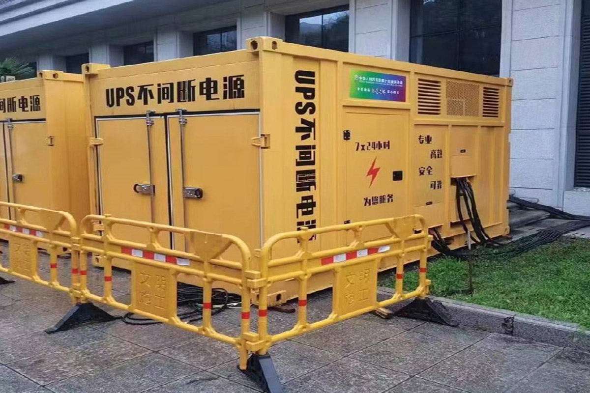 惠安发电机租赁施工现场