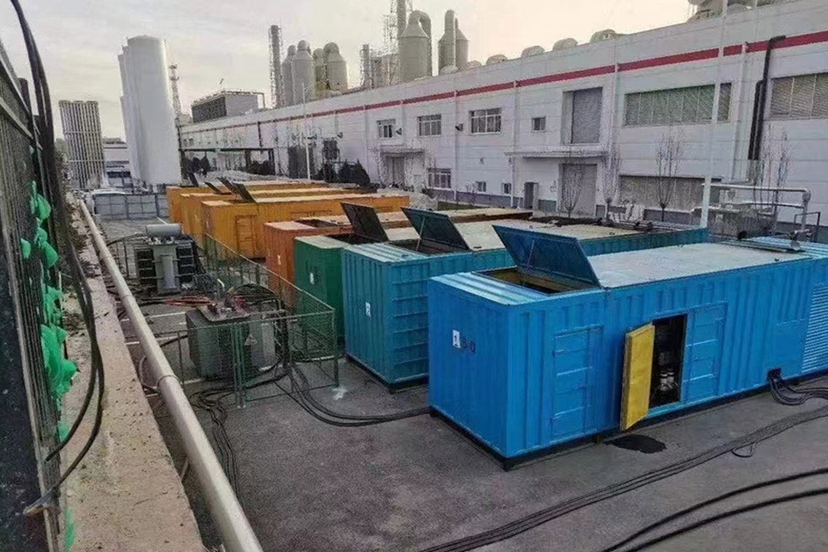 惠安发电机租赁施工现场
